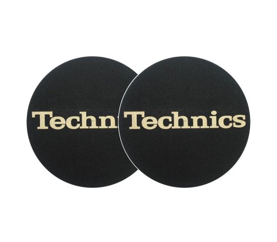 Technics Slipmats Black & Gold Pair