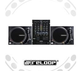 Reloop RP-2000Mk2 Turntable and RMX-33i Mixer DJ Equipment Package 